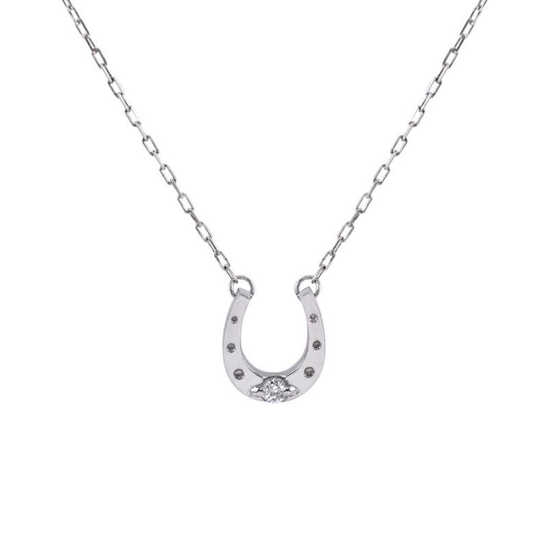 K10 馬蹄（ホースシュー） ダイヤモンド ネックレス_23