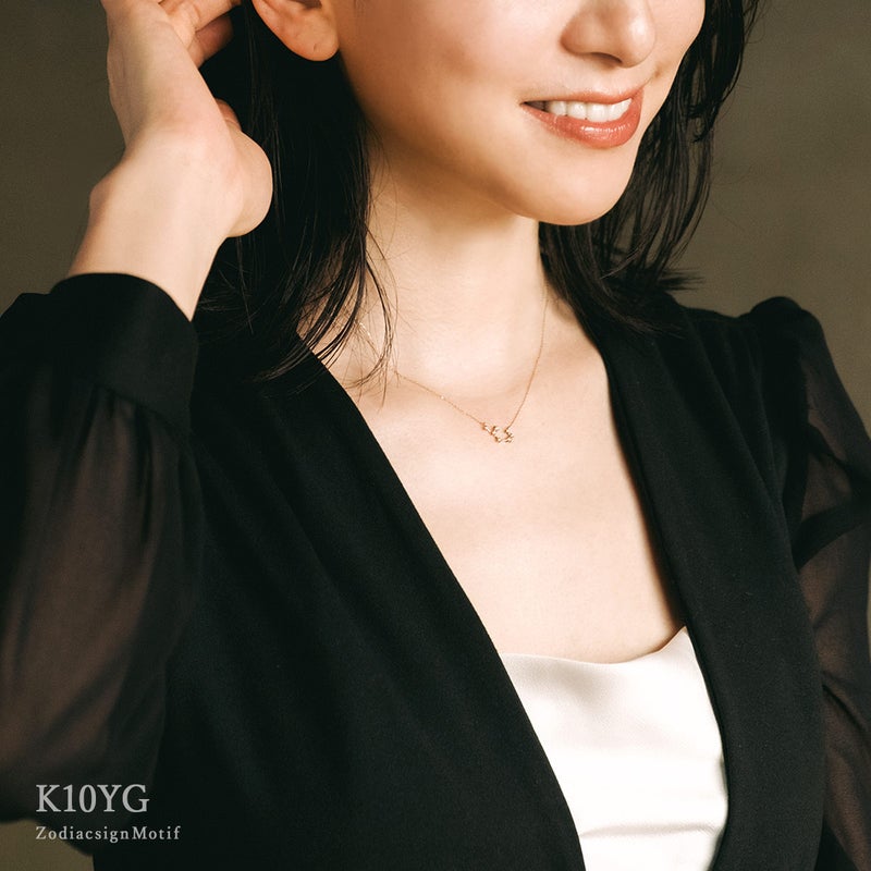 K10YG ダイヤモンド 星座ネックレス_10