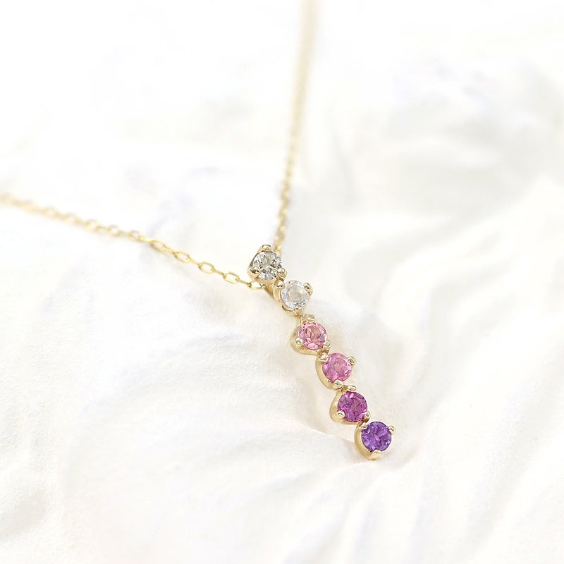 K10YG マルチストーン ネックレス_02