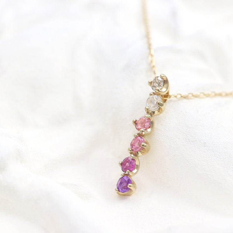 K10YG マルチストーン ネックレス_04