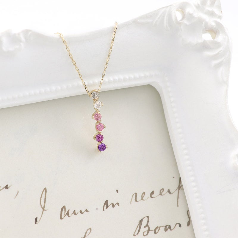 K10YG マルチストーン ネックレス_09