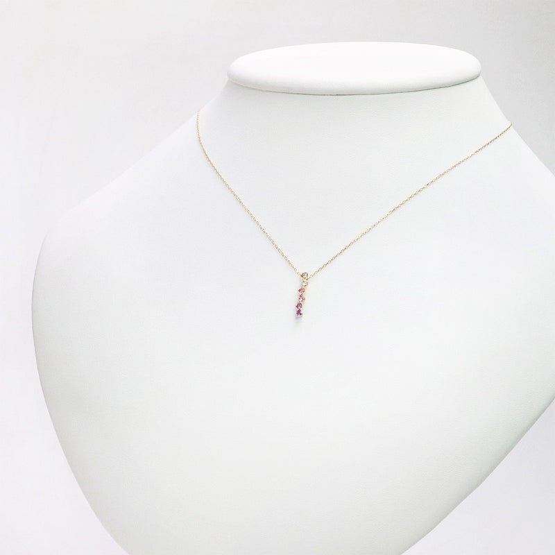 K10YG マルチストーン ネックレス_10