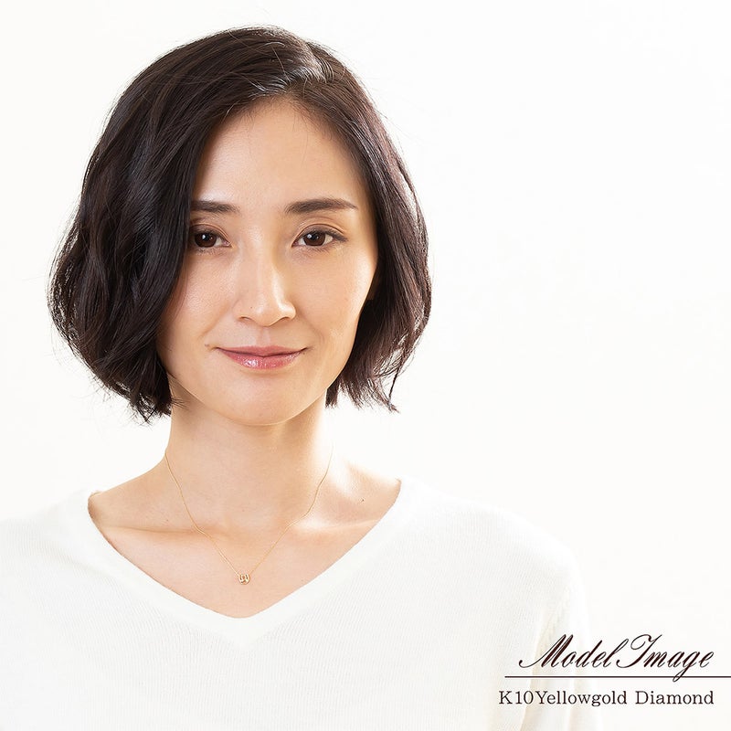 K10YG ダイヤモンド 馬蹄（ホースシュー）ネックレス_09