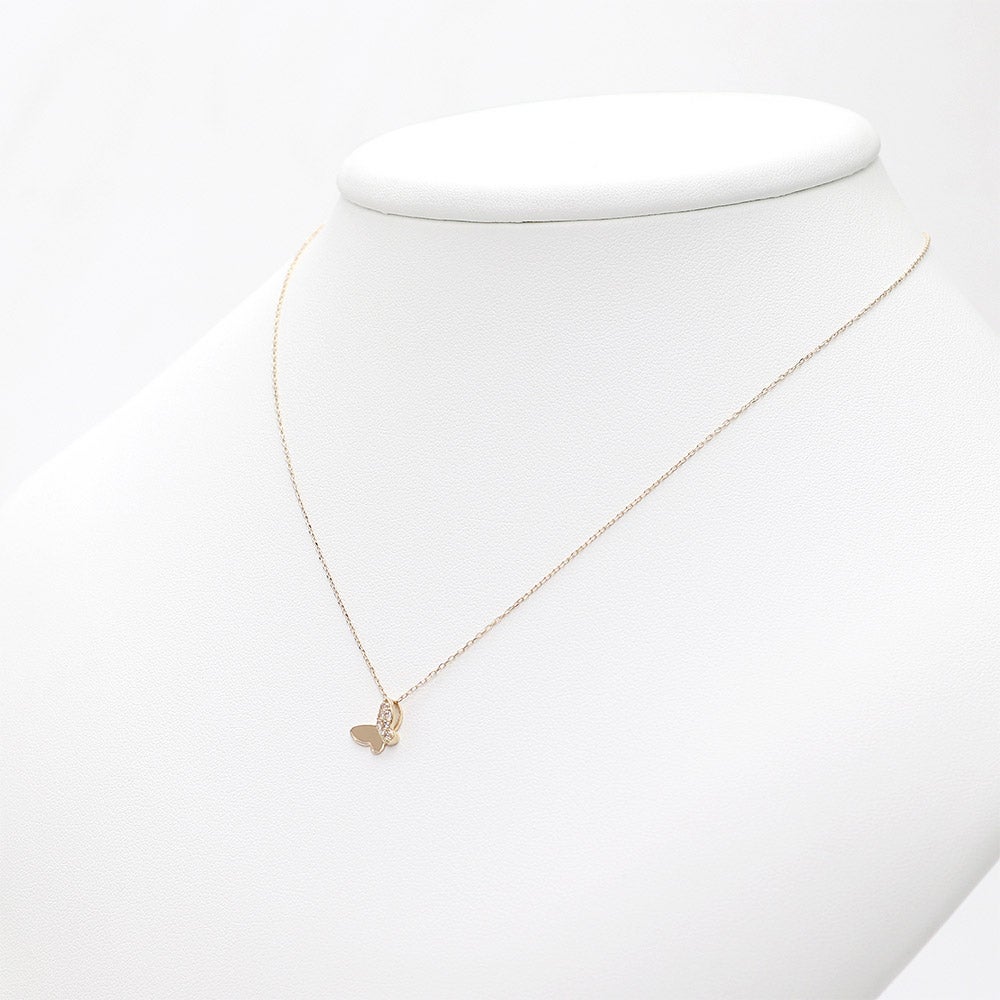 K10PG ダイヤモンド バタフライネックレス_04