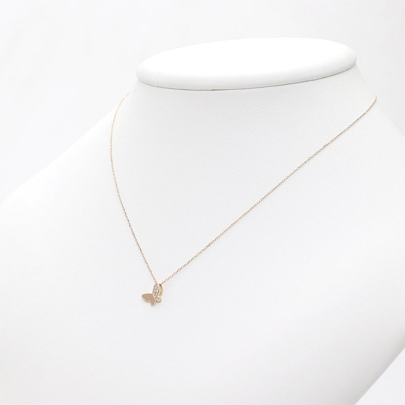 K10PG ダイヤモンド バタフライネックレス_04