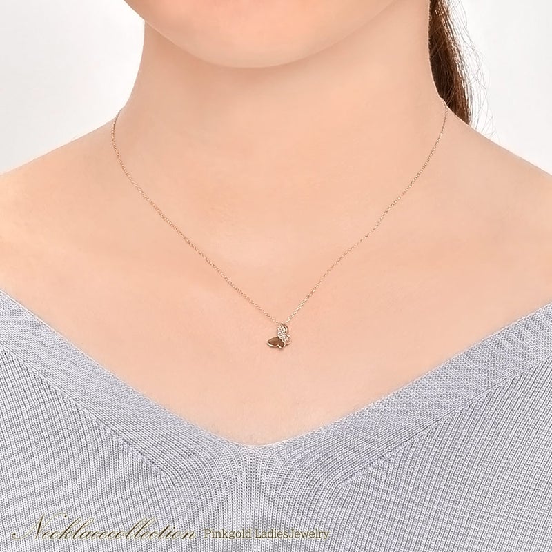 K10PG ダイヤモンド バタフライネックレス_05