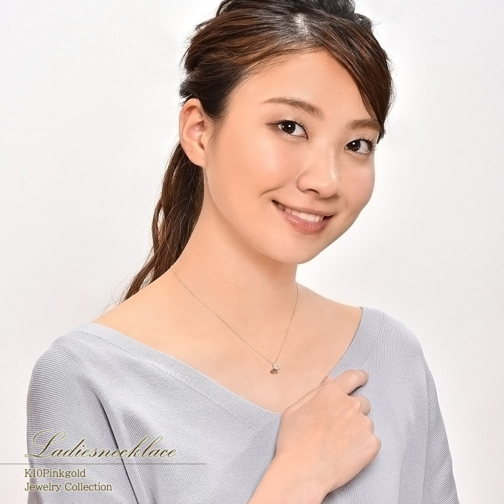 K10PG ダイヤモンド バタフライネックレス_15