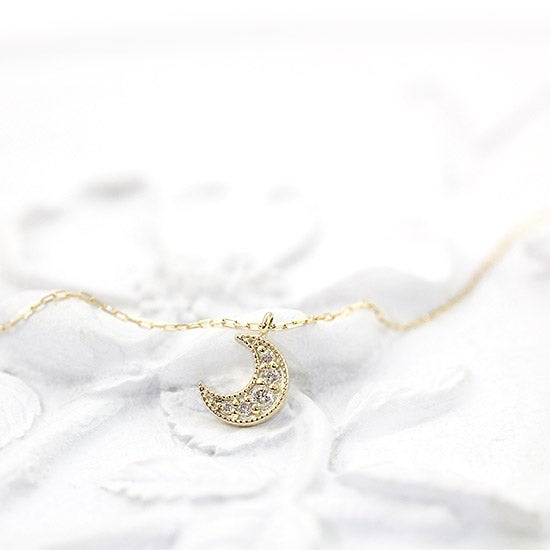 K10YG 三日月 ダイヤモンドネックレス_03