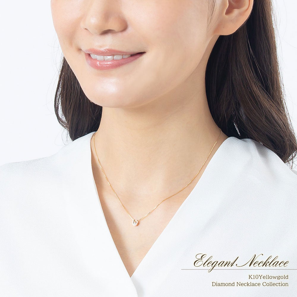 K10YG 馬蹄（ホースシュー）ダイヤモンドネックレス_13