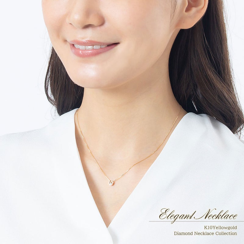 K10YG 馬蹄（ホースシュー）ダイヤモンドネックレス_13