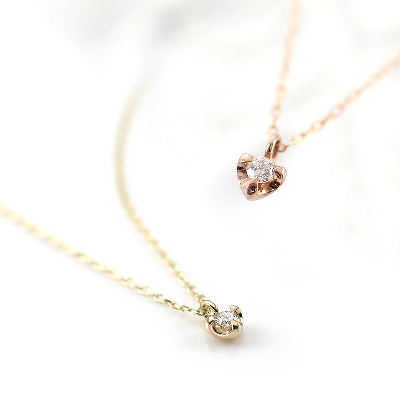 K10 ダイヤモンド ハートネックレス_02