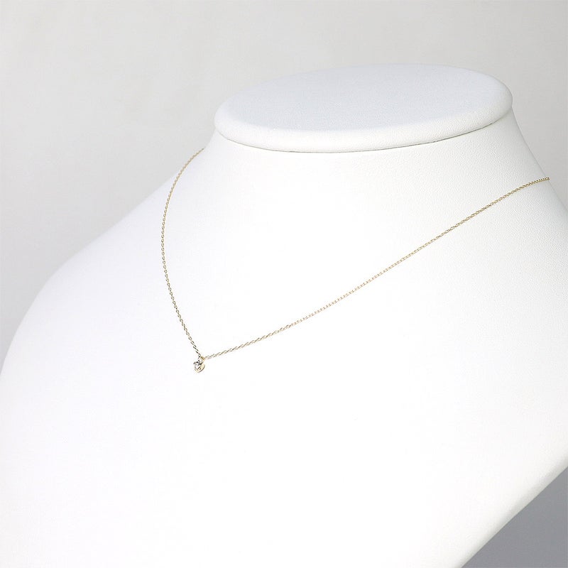 K10 ダイヤモンド ハートネックレス_09