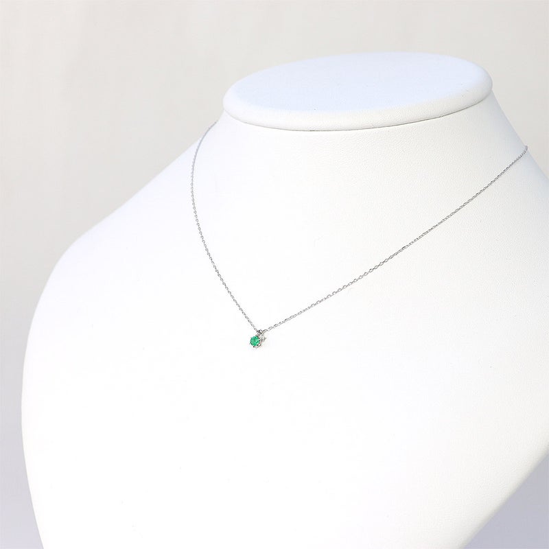 K10WG エメラルド＆ダイヤモンドネックレス_10