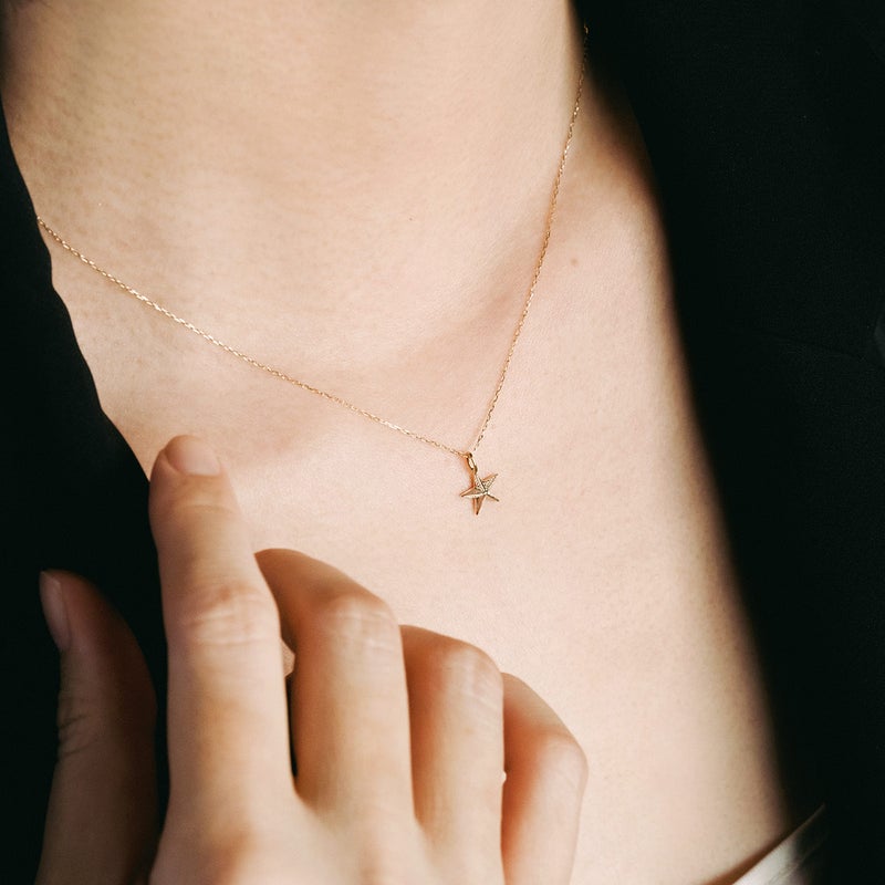 K10YG スター ネックレス_05