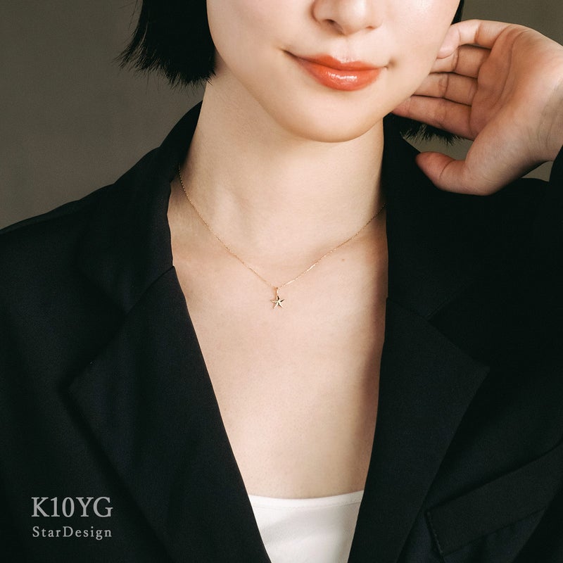 K10YG スター ネックレス_09