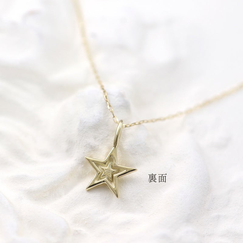 K10YG スター ネックレス_10