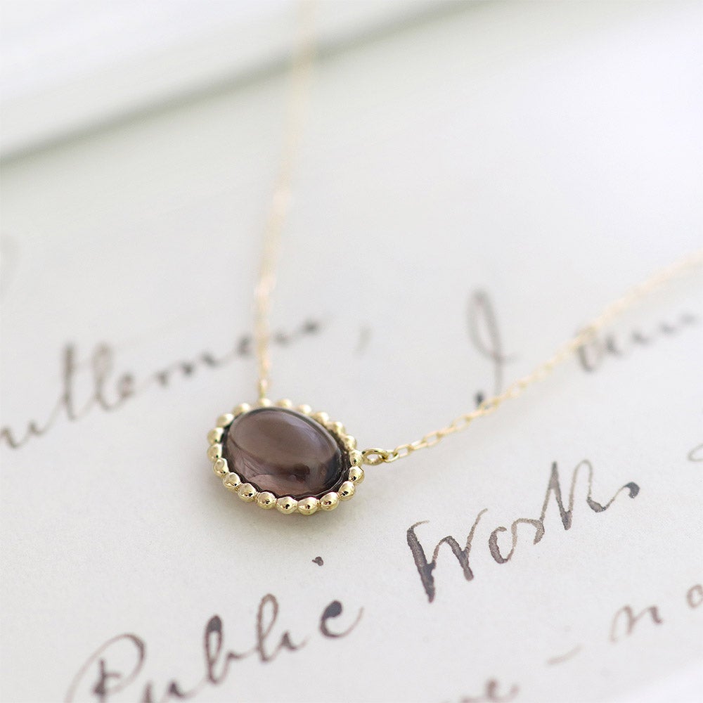 K10YG スモーキークォーツ ネックレス_11