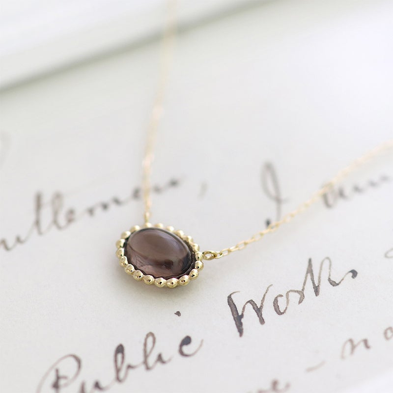 K10YG スモーキークォーツ ネックレス_11