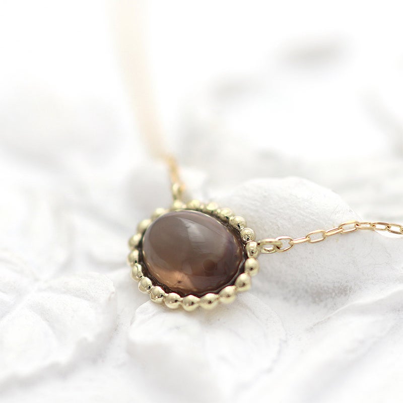 K10YG スモーキークォーツ ネックレス_14