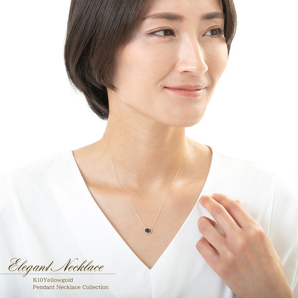 K10YG スモーキークォーツ ネックレス_16