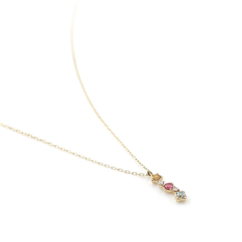 K10YG ダイヤモンド＆シトリン＆トルマリン＆トパーズ ネックレス_03