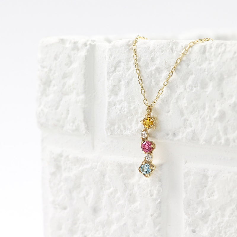 K10YG ダイヤモンド＆シトリン＆トルマリン＆トパーズ ネックレス_04