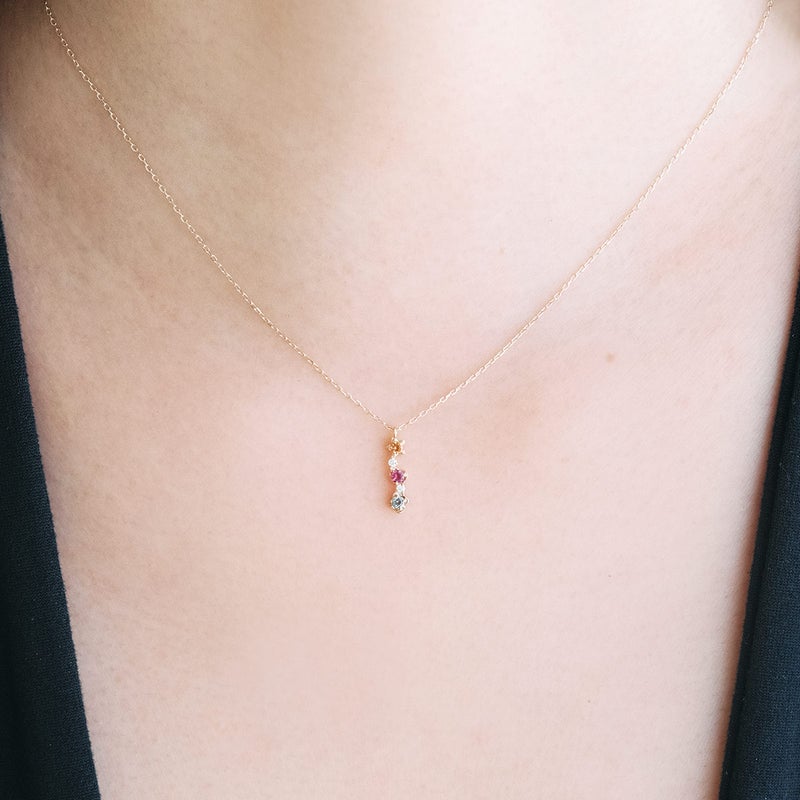 K10YG ダイヤモンド＆シトリン＆トルマリン＆トパーズ ネックレス_05