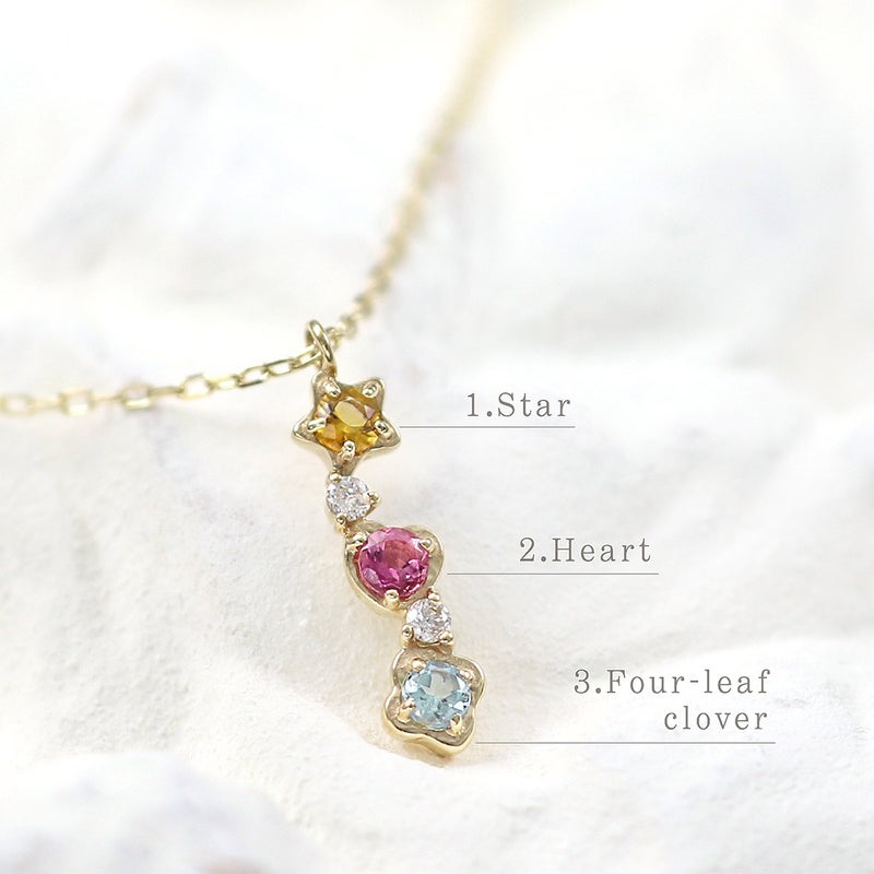 K10YG ダイヤモンド＆シトリン＆トルマリン＆トパーズ ネックレス_12