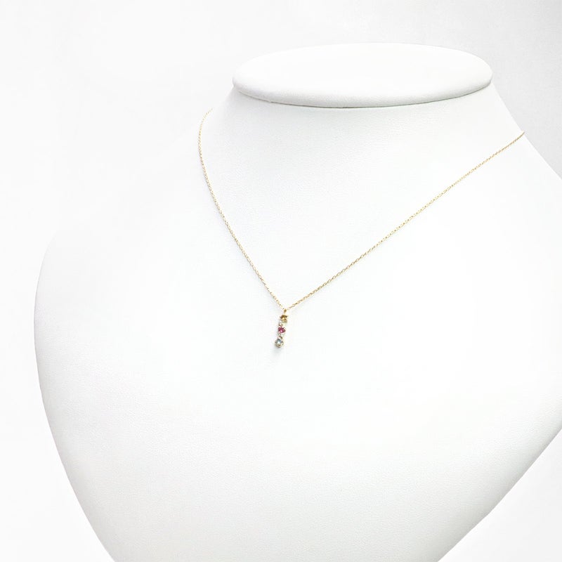 K10YG ダイヤモンド＆シトリン＆トルマリン＆トパーズ ネックレス_13