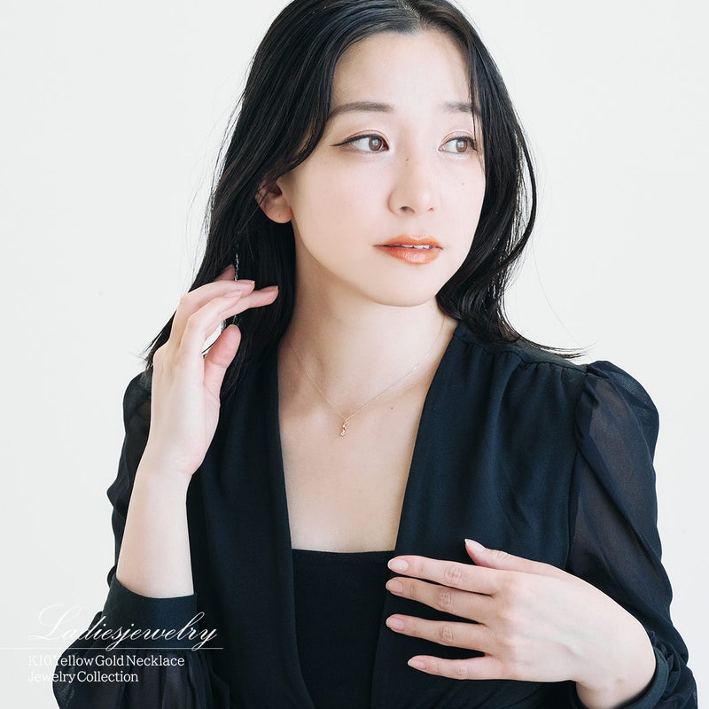 K10YG ダイヤモンド＆シトリン＆トルマリン＆トパーズ ネックレス_14