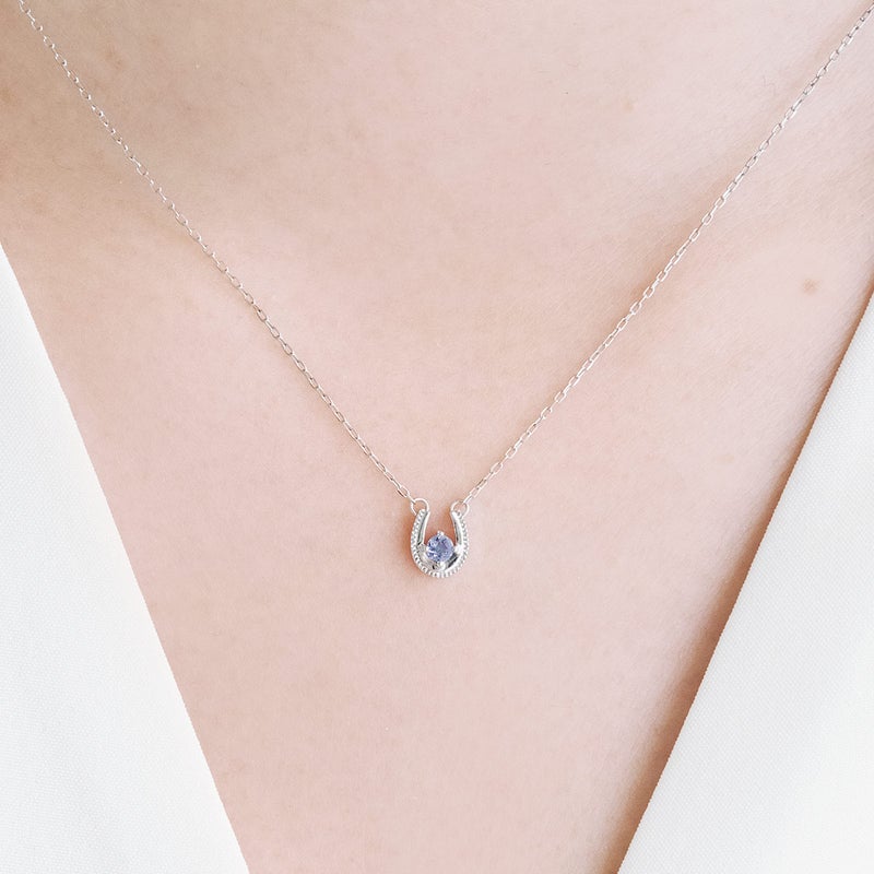 K10WG タンザナイト 馬蹄（ホースシュー）ネックレス_05