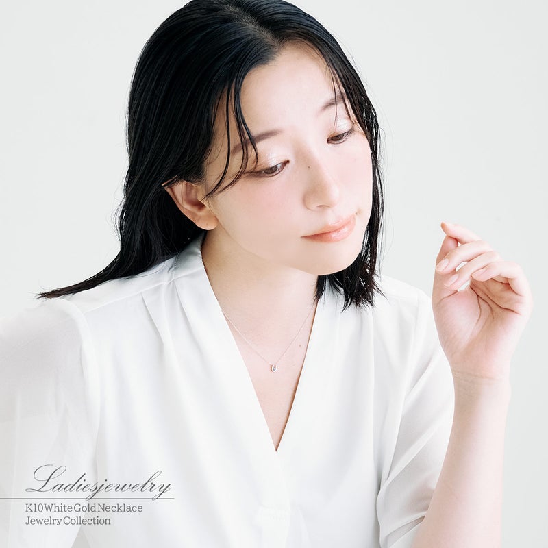 K10WG タンザナイト 馬蹄（ホースシュー）ネックレス_12