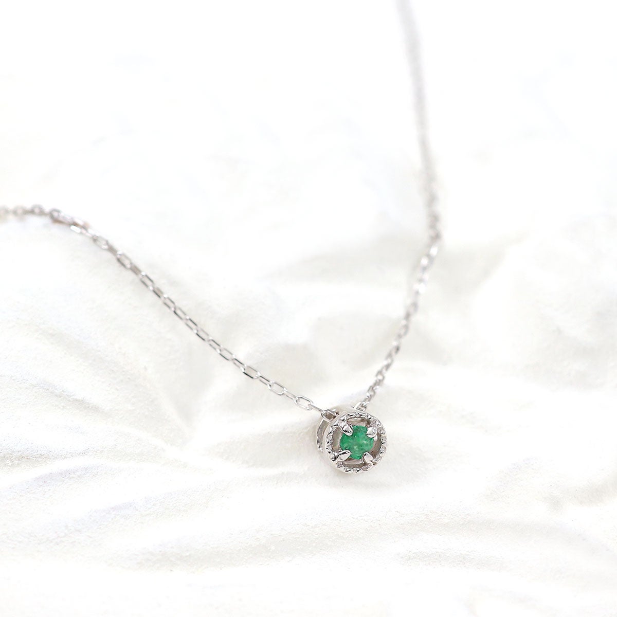 K10WG エメラルド＆ダイヤモンド リバーシブルネックレス_02