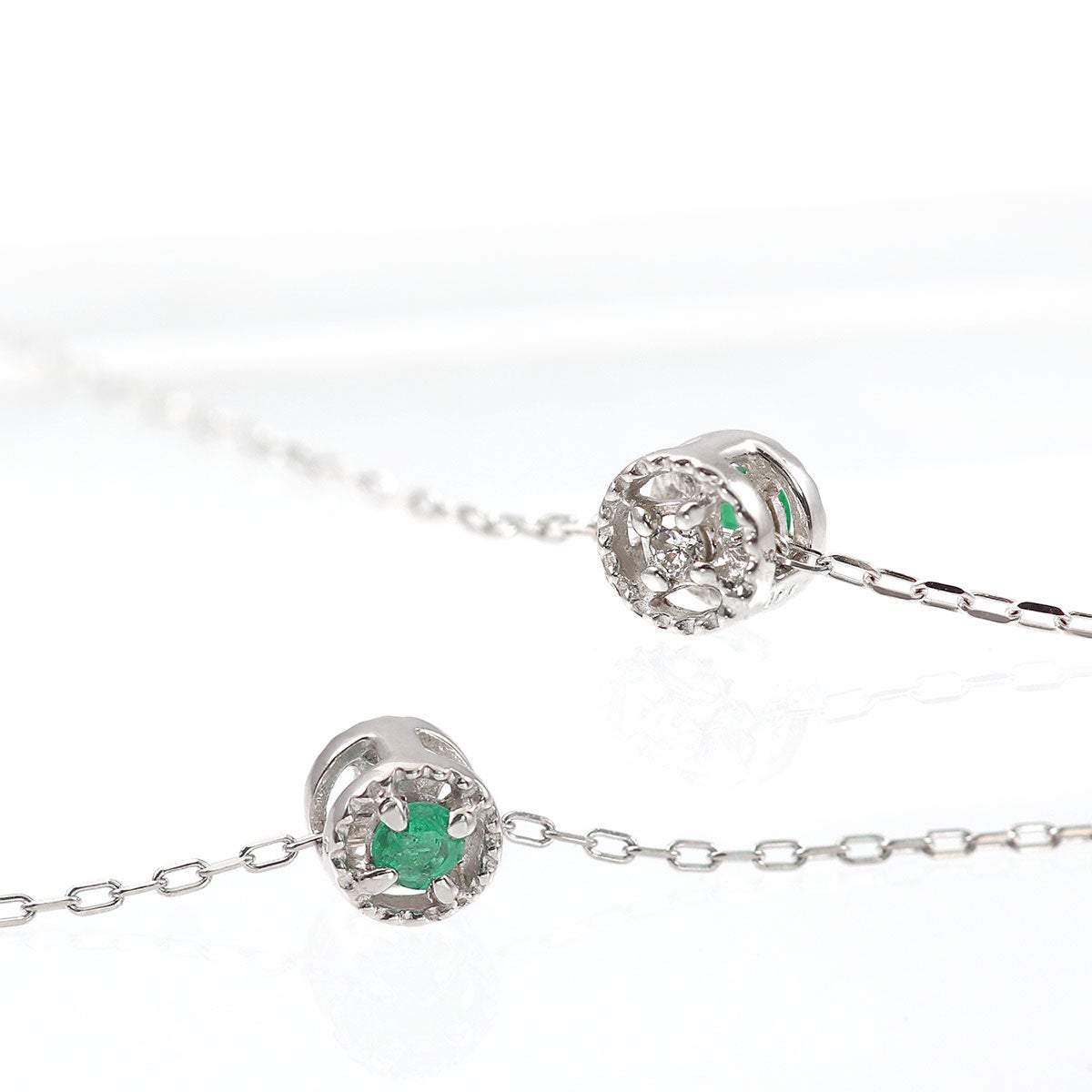 K10WG エメラルド＆ダイヤモンド リバーシブルネックレス_03