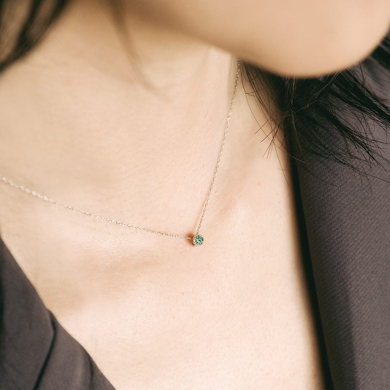 K10WG エメラルド＆ダイヤモンド リバーシブルネックレス_04