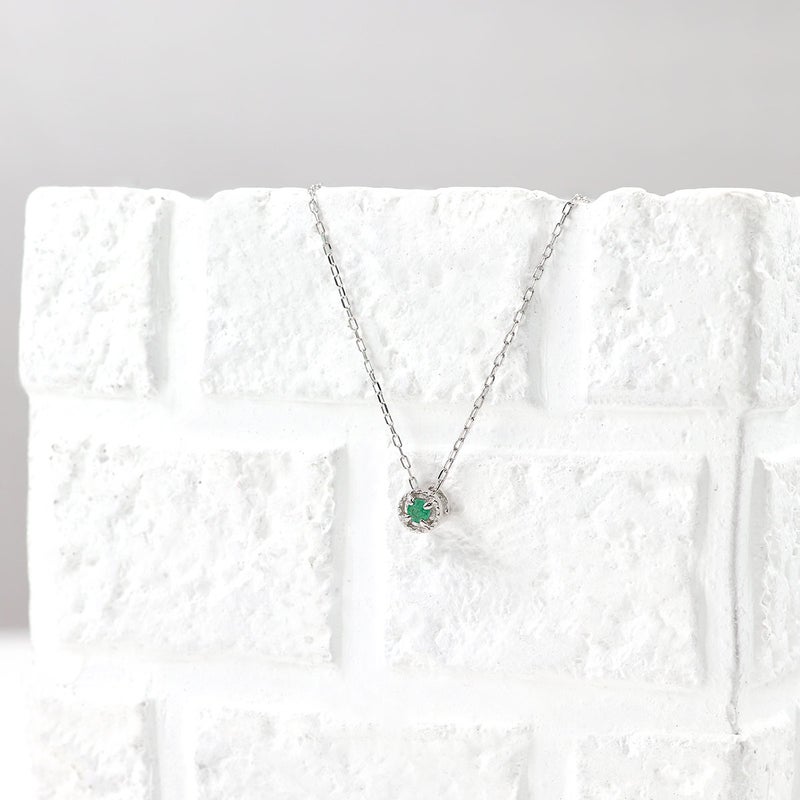 K10WG エメラルド＆ダイヤモンド リバーシブルネックレス_10
