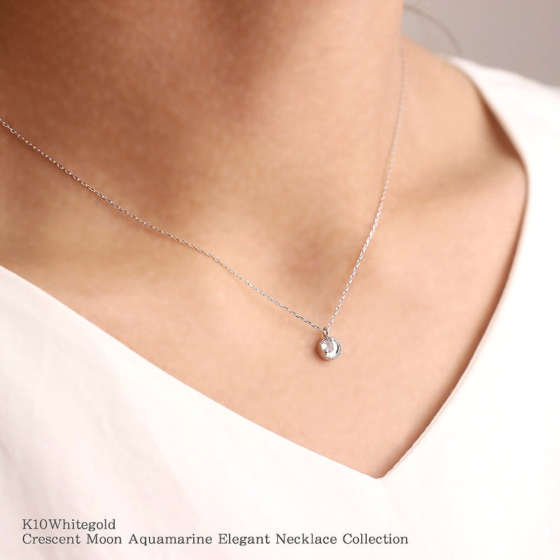 K10WG アクアマリン ネックレス_11