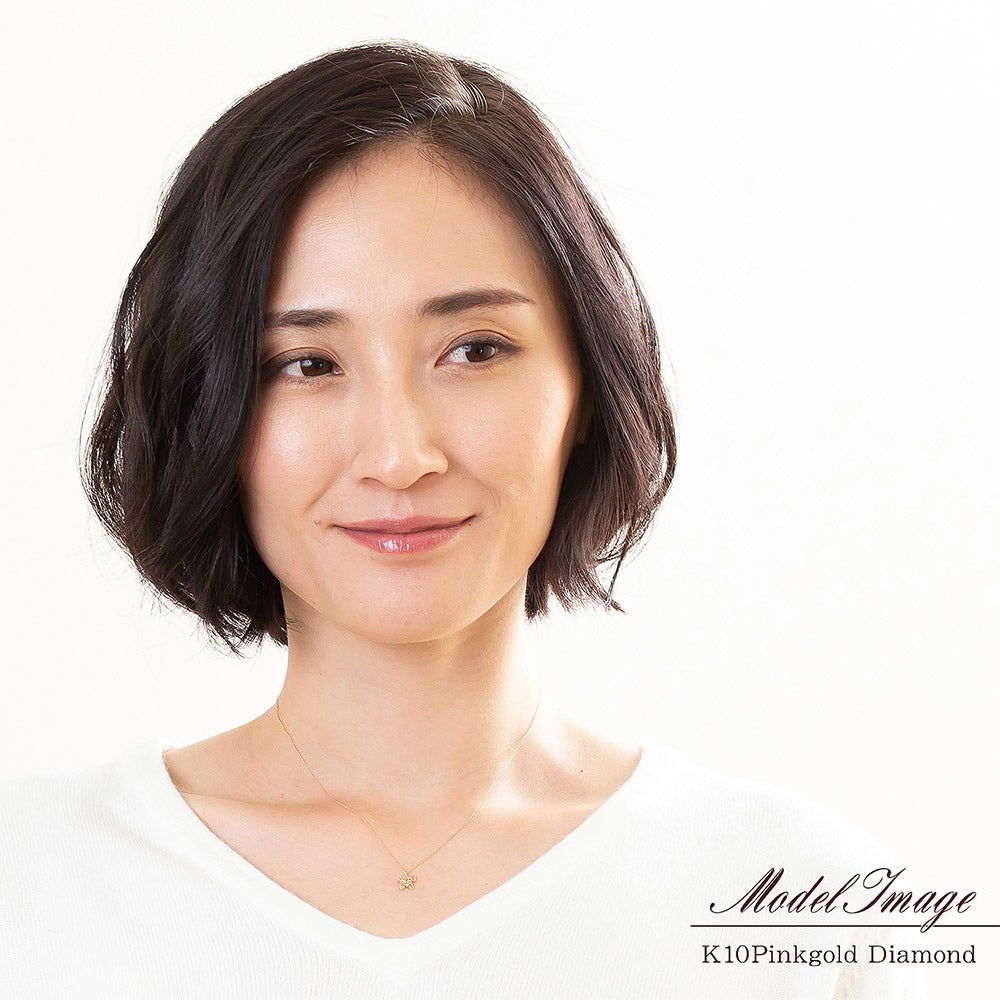 K10PG ダイヤモンド リボン ネックレス_09