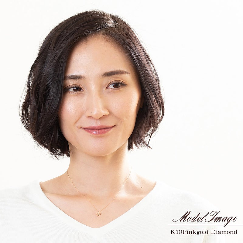 K10PG ダイヤモンド リボン ネックレス_09