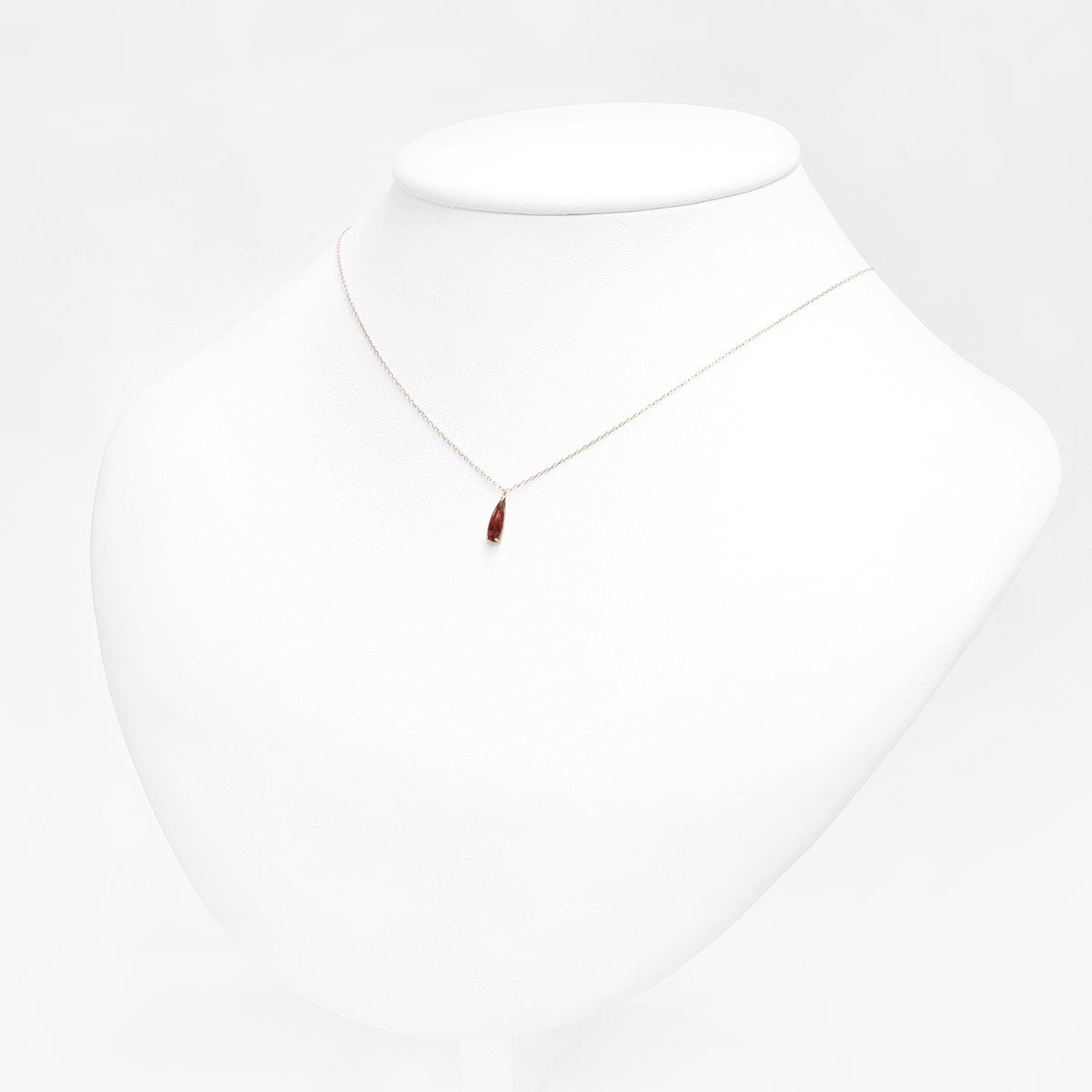 K10YG ティアドロップ 一粒 ガーネットネックレス_11