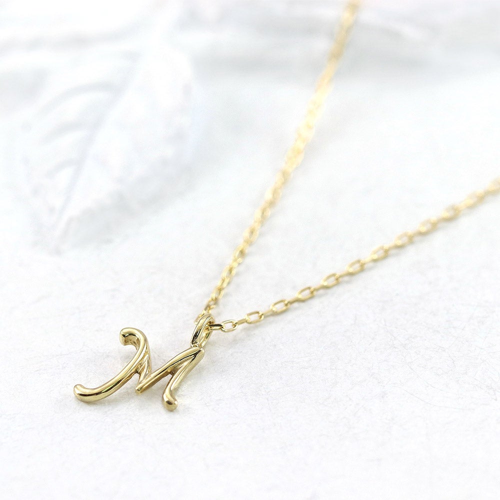 K10YG イニシャル ネックレス_02