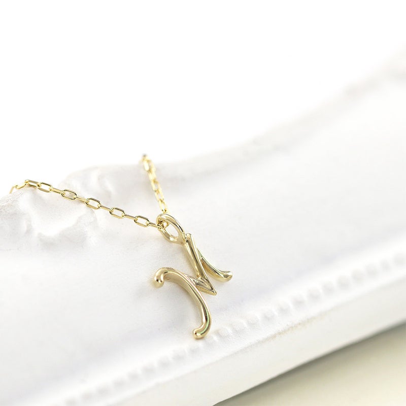 K10YG イニシャル ネックレス_10