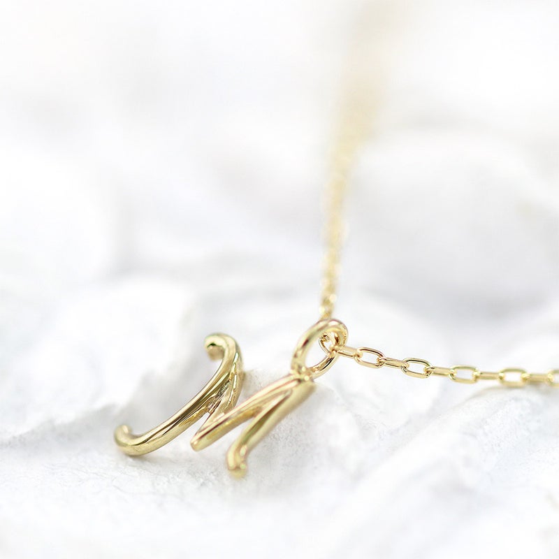 K10YG イニシャル ネックレス_13