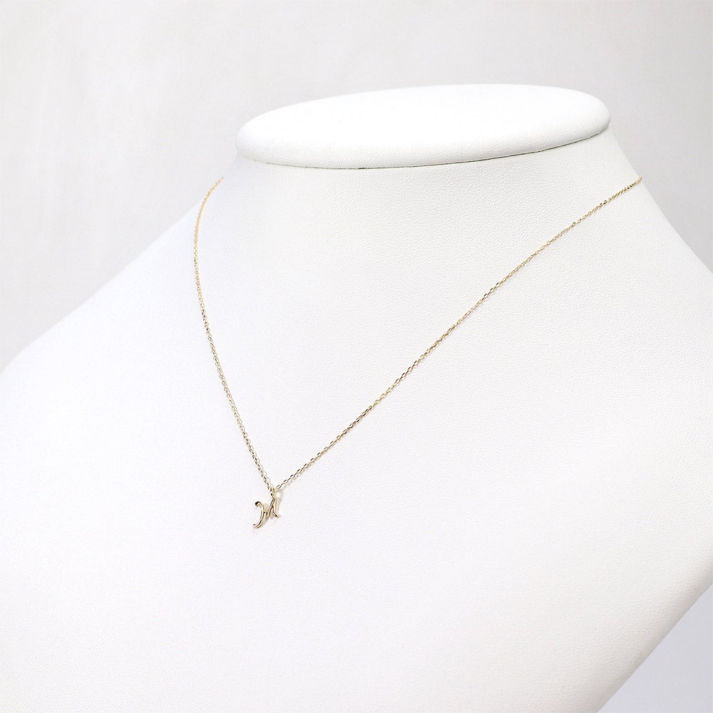 K10YG イニシャル ネックレス_14