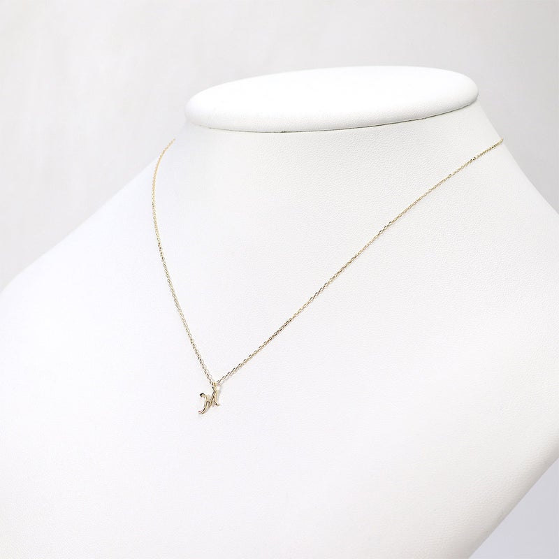 K10YG イニシャル ネックレス_14