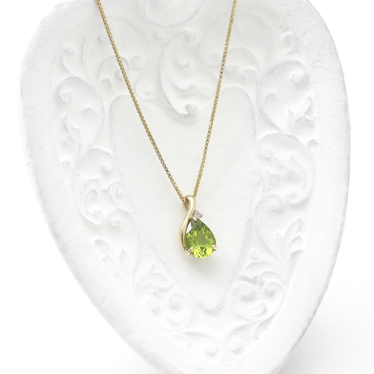 K10YG ペリドット＆ダイヤモンド ネックレス_04