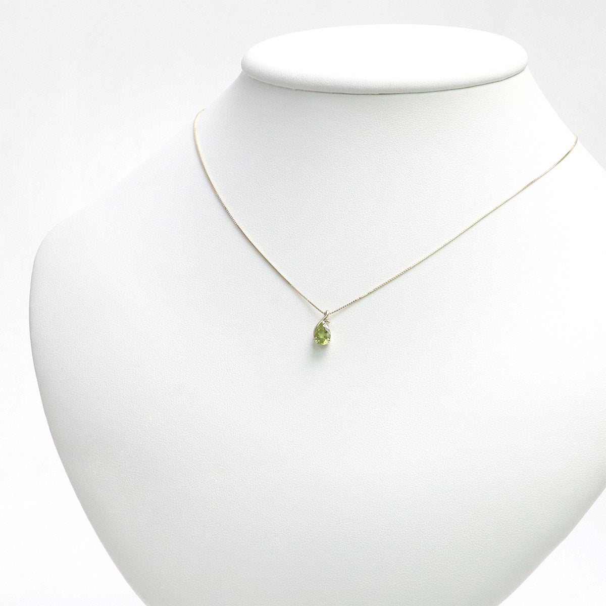 K10YG ペリドット＆ダイヤモンド ネックレス_14