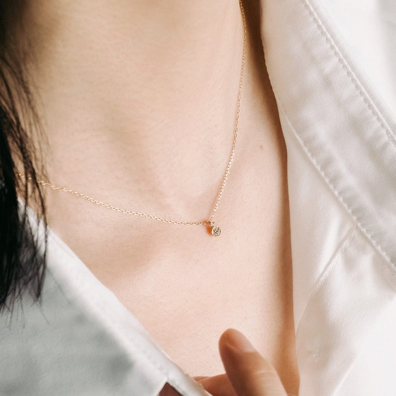 心葉 天然 ダイヤモンド ネックレス K10_04