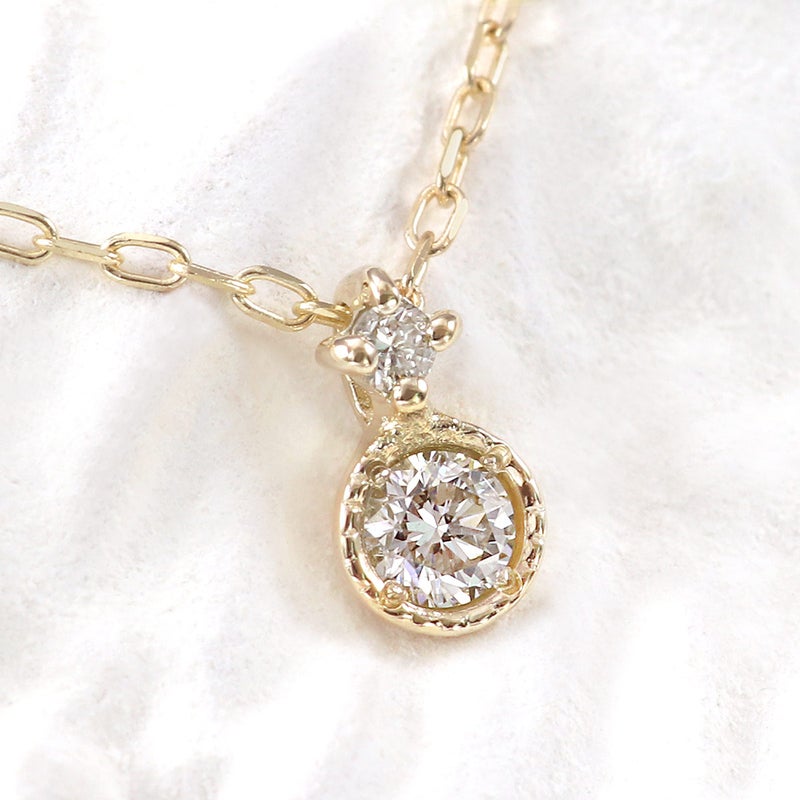 心葉 天然 ダイヤモンド ネックレス K10_10