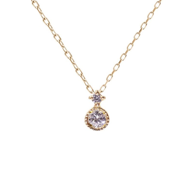 心葉 天然 ダイヤモンド ネックレス K10_22